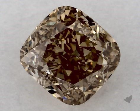  1.01 Carat Brown SI1  cushion modified diamond